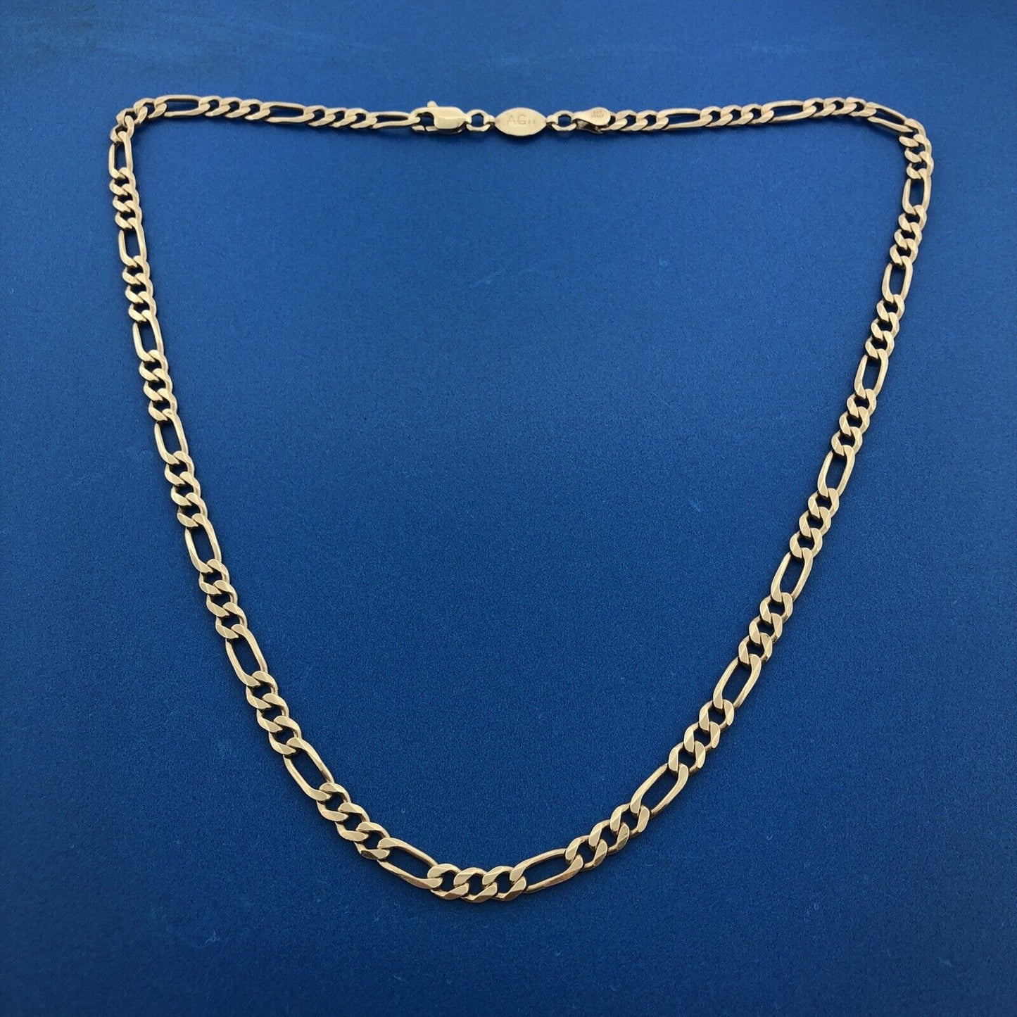 Italian Designer Ever Lasting 925 Sterling Silver Figaro Link Chain Necklace