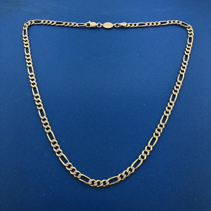 Italian Designer Ever Lasting 925 Sterling Silver Figaro Link Chain Necklace