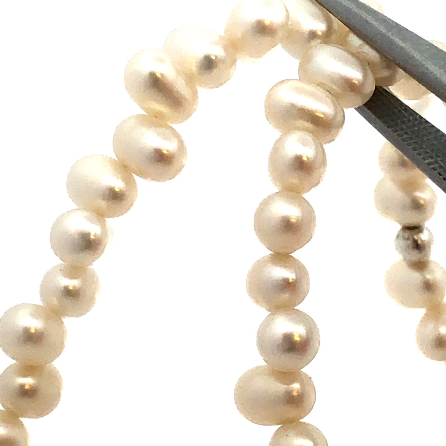 Mignon Faget Sterling Silver Freshwater Pearl Tulips Collection Beaded Necklace