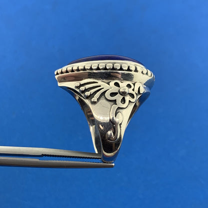 Designer Doug Paulus Sterling Silver 925 Lapis Lazuli Statement Cocktail Ring