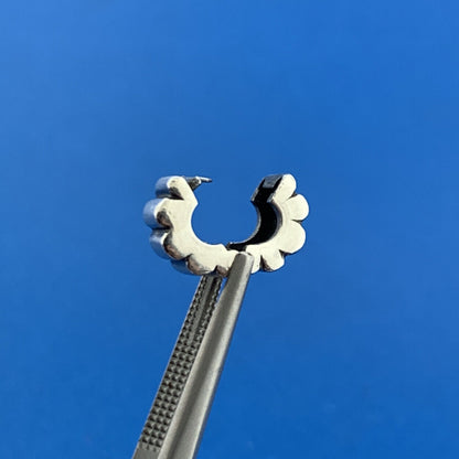 Authentic PANDORA 925 Sterling Silver Ribbed Bracelet Clip Charm 790163 Retired