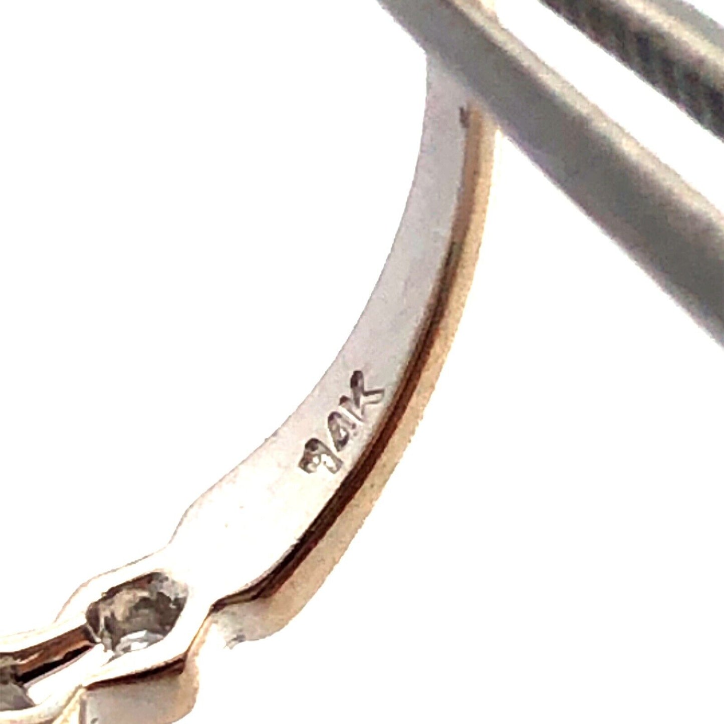 Designer CI 14K White Gold Round Diamond Hexagon Wedding Anniversary Band Ring