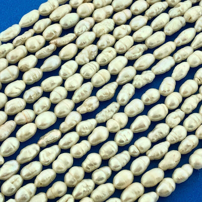 Retro 14K Yellow Gold Pearl Emerald Aquamarine Glass 8 Strand Statement Necklace