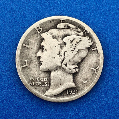1931 D United States 90% Silver Mercury Dime Better Scarce Denver Mint Coin