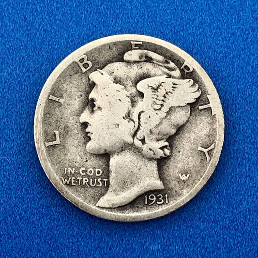 1931 D United States 90% Silver Mercury Dime Better Scarce Denver Mint Coin
