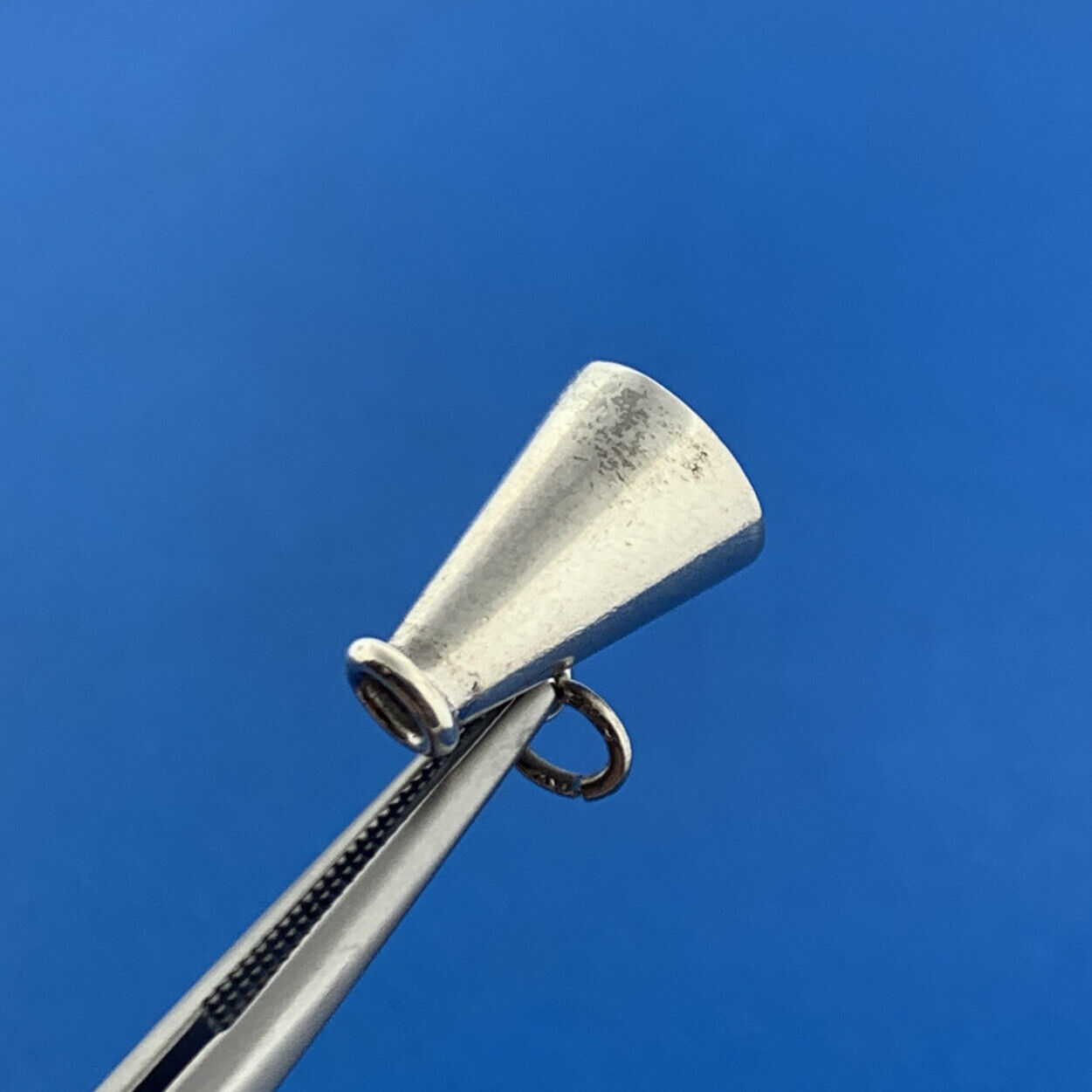 Retro Designer 925 Sterling Silver Megaphone Cheerleader Bracelet Pendant Charm