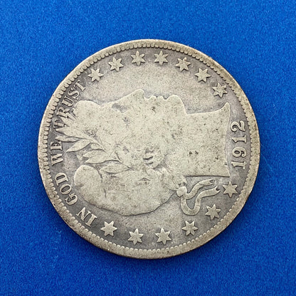1912 S Silver Barber Half Dollar Better Key Date San Francisco Coin Rare Scarce