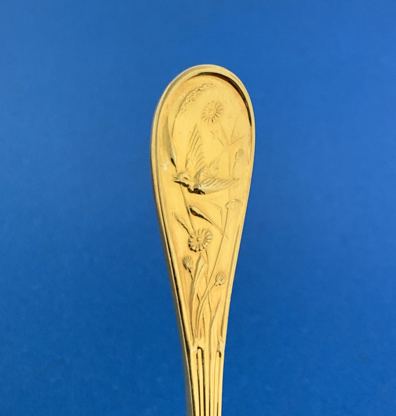 Tiffany & Co Vermeil Gold Washed Sterling Silver 925 Audubon Demitasse Spoon