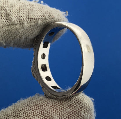 Judith Ripka Sterling Silver 925 Ruby Cubic Zirconia Stackable Cocktail Ring