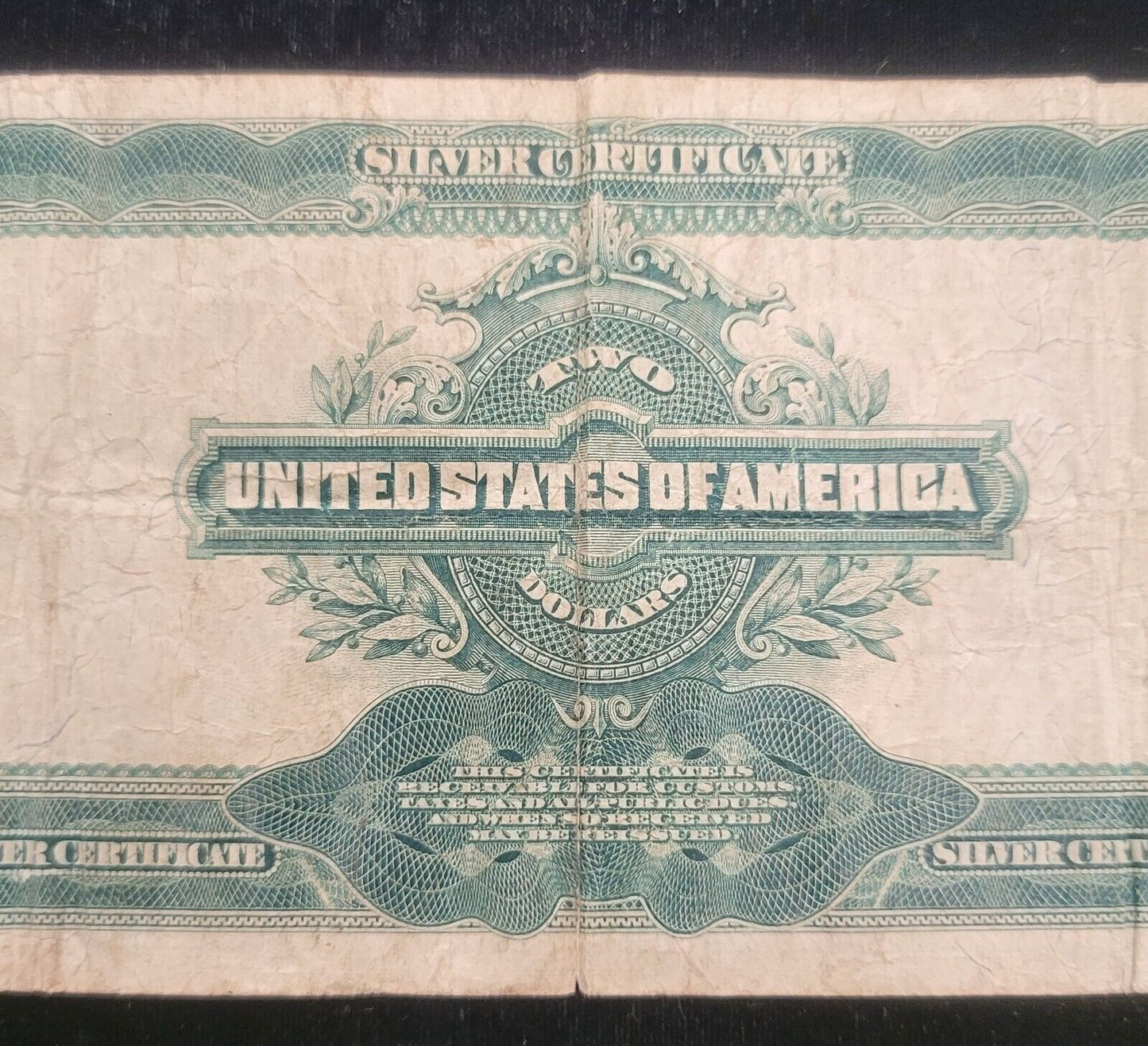 1899 $2 Blue Seal "Mini-Porthole" Speelman/White Silver Certificate Bank Note
