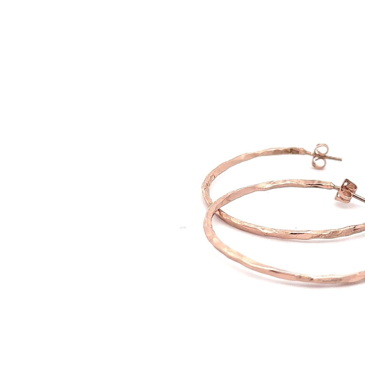 Designer IPPOLITA Brass Hammered Modernist Statement Hoop Earrings