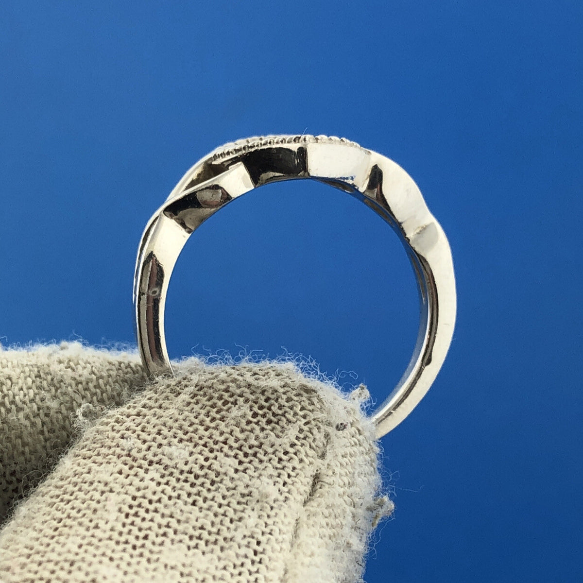 Designer SJ Sterling Silver 925 Round Cut Black Diamond Heart Ring Size 8