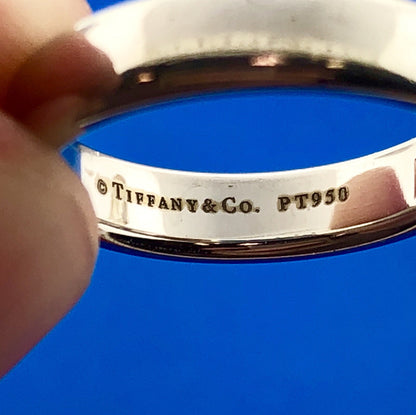 Tiffany & Co. Platinum Lucida Diamond Classic Wedding Band Ring