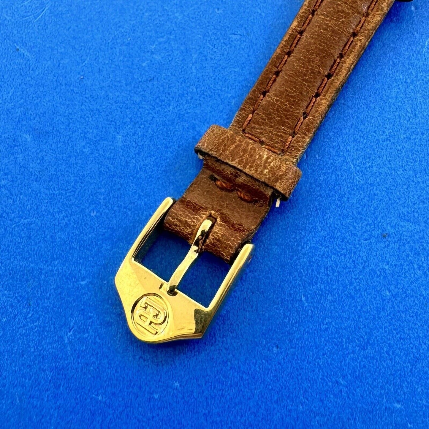 Vintage Paolo Gucci Designed By Paolo Gucci Brown Leather Wristwatch PG707YC