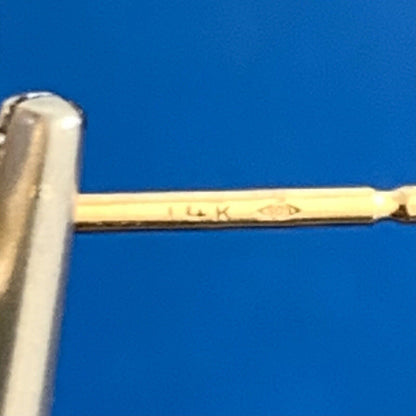 Designer 14K Yellow Gold Oval Opal Diamond Accented Stud Earrings