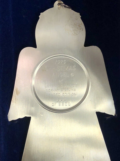 1975 Gorham Luther Bookout 925 Sterling Silver Limited Christmas Angel Ornament