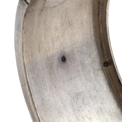 Vintage 925 Sterling Silver Wide Bird Nature Detail Hinged Cuff Bracelet