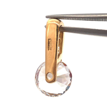 Designer 14K Yellow Gold Cubic Zirconia CZ W/Accents Statement Drop Pendant