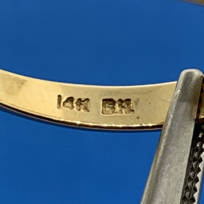 Designer 14K Yellow Gold Sapphire Diamond Halo September Anniversary Ring