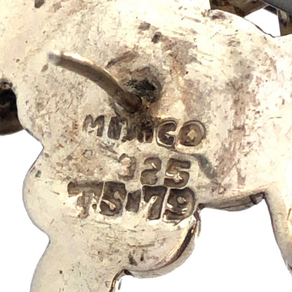 Vintage Taxco Mexico 925 Sterling Silver Grape Bunch Statement Stud Earrings