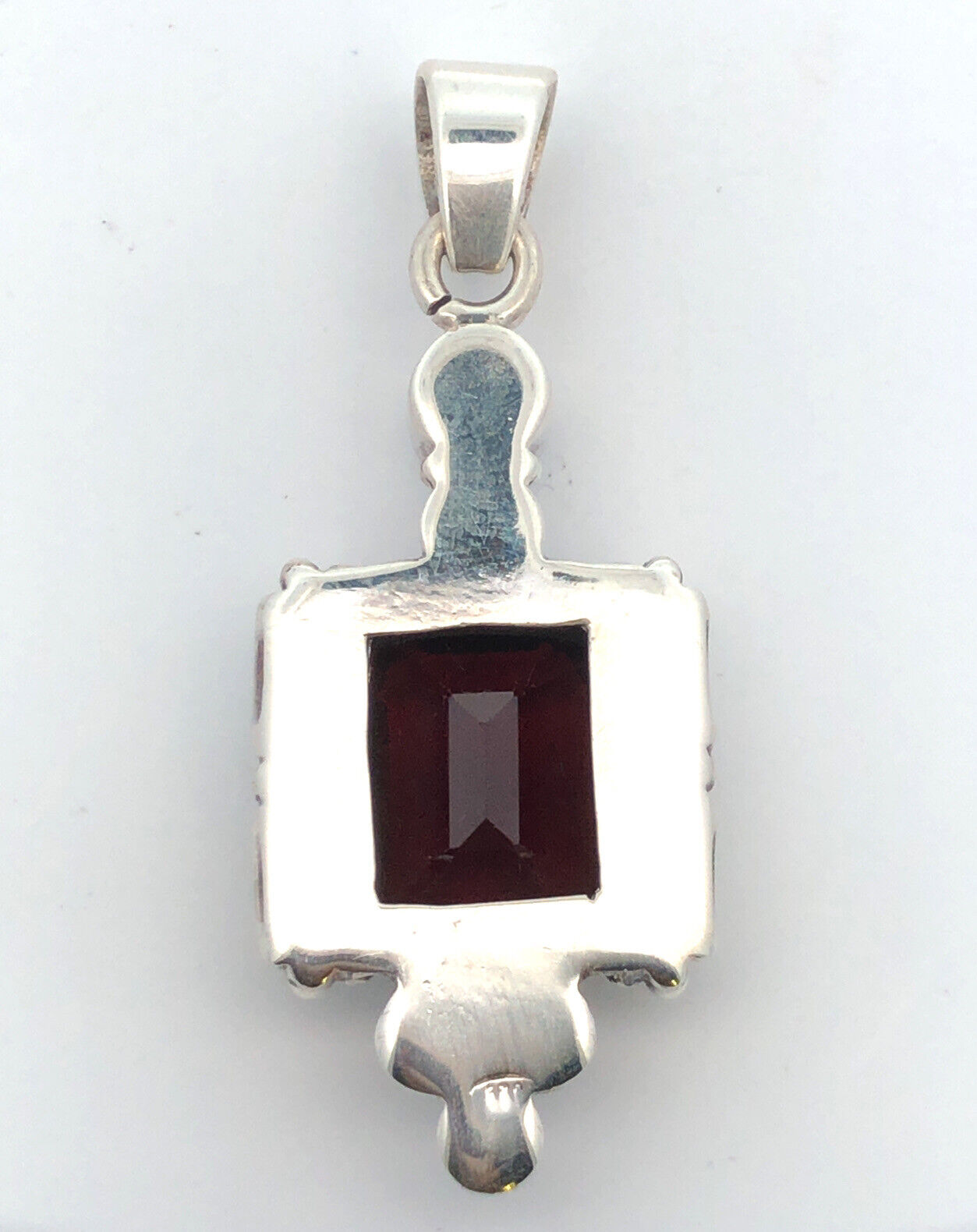 Designer Vintage Pearl Red Garnet 925 Sterling Silver Pendant
