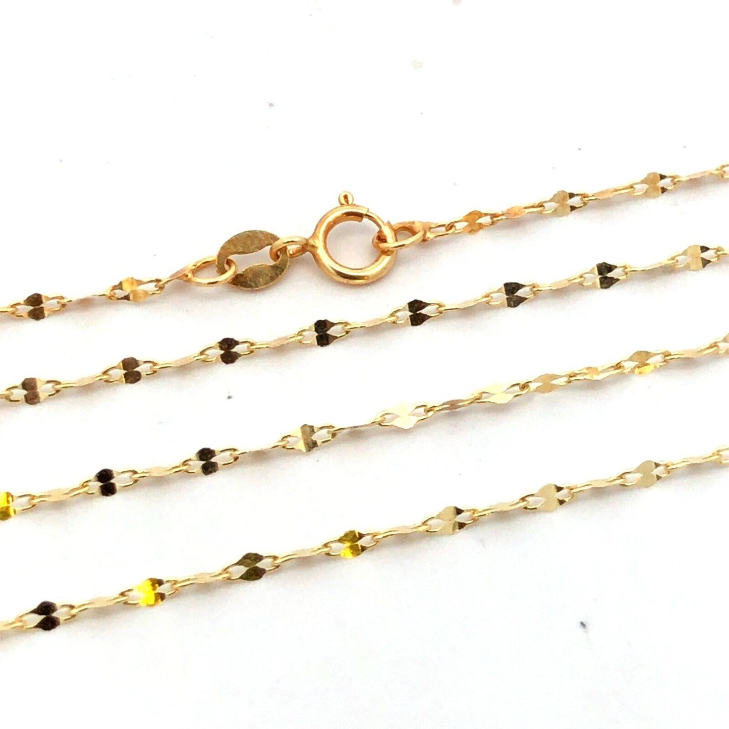 10K Yellow Gold Designer Fancy Cut Mariner's Link Chain Necklace