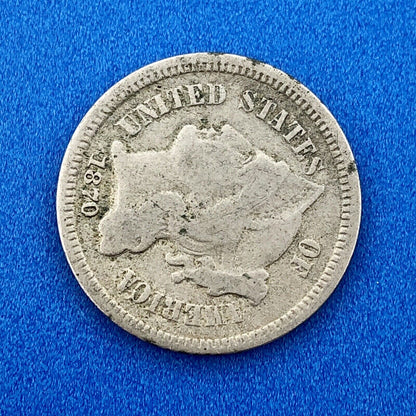 1870 P Nickel Three Cent Piece 3c Better Key Rare Scarce Philadelphia Coin