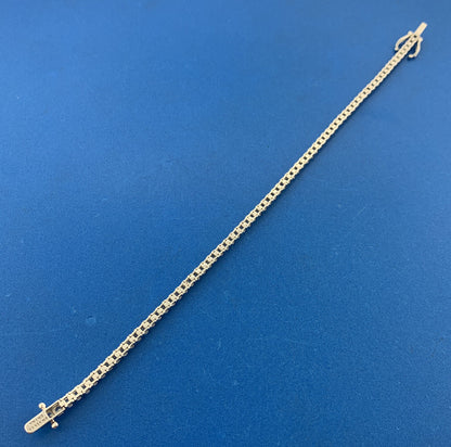Designer SW 925 Sterling Silver Round Cubic Zirconia Statement Tennis Bracelet