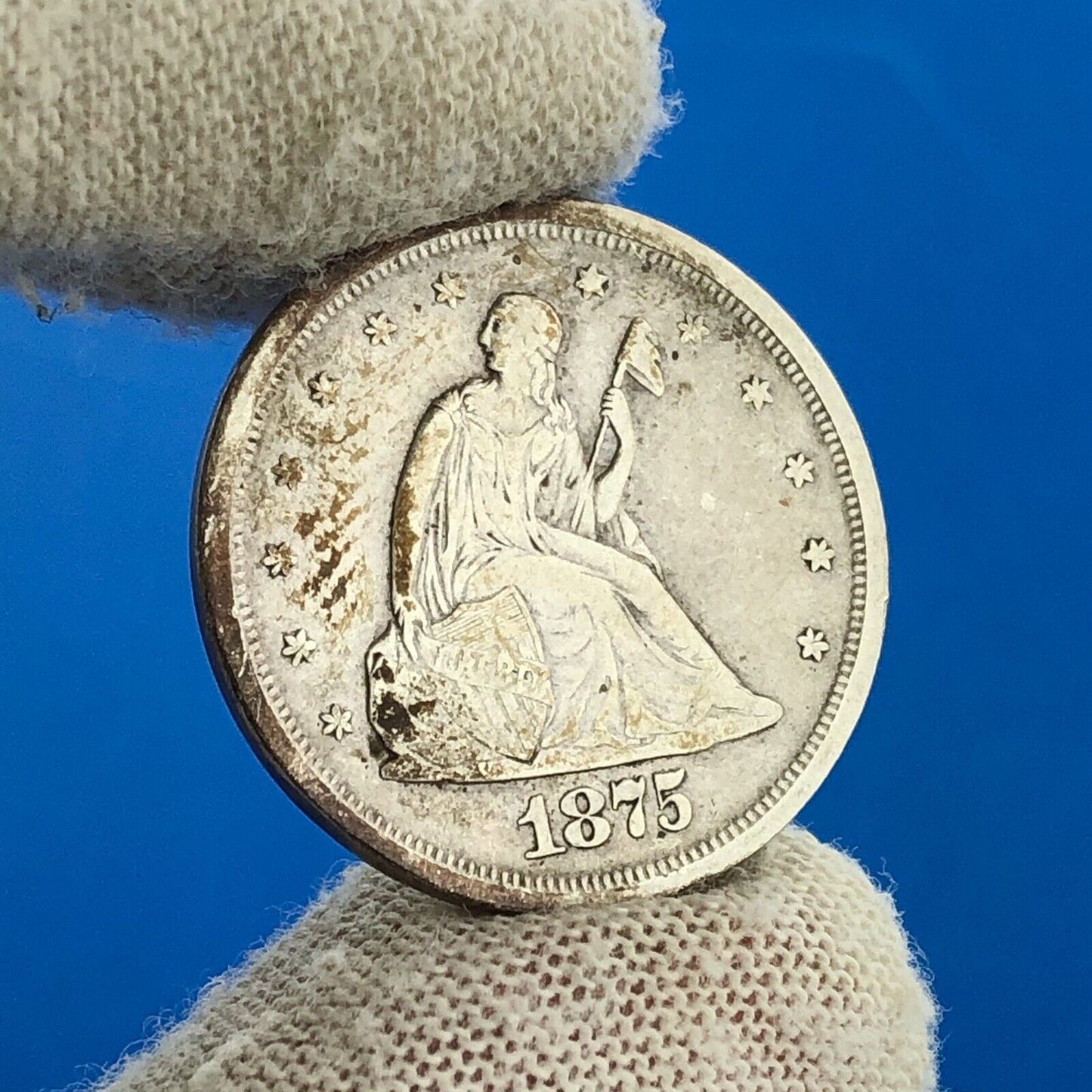 1875 S Silver Seated Liberty Twenty Cent Piece Better Key San Francisco Coin