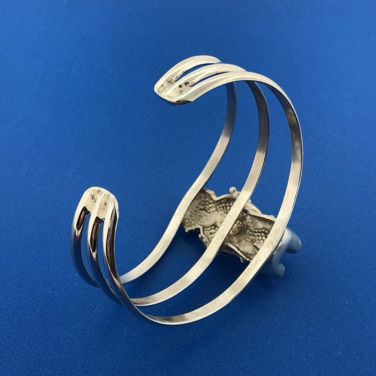 Carol Felley Pueblo 925 Sterling Silver Storyteller Doll Statement Cuff Bracelet