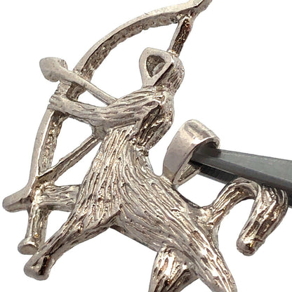 Designer Forstner 925 Sterling Silver Sagittarius The Hunter Statement Pendant