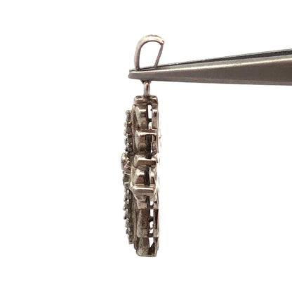 Designer 925 Sterling Silver Diamond Cross Religious Communion Pendant