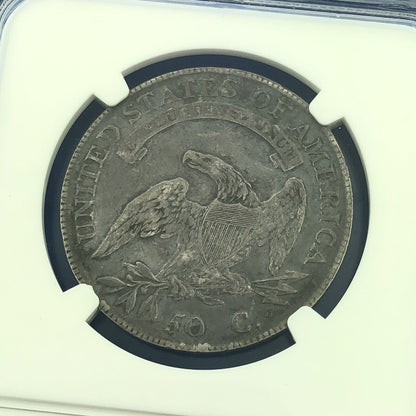 1808/7 Capped Bust Silver Half Dollar 50c Lettered Edge NGC VF30 O-101 Coin