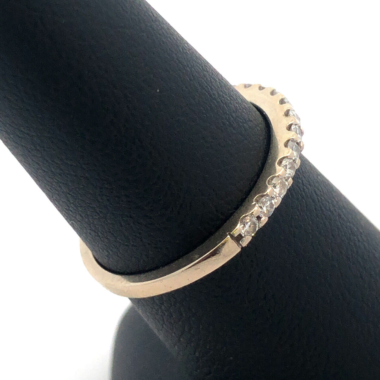 Designer 14K White Gold Diamond Wedding Anniversary Stackable Band Ring