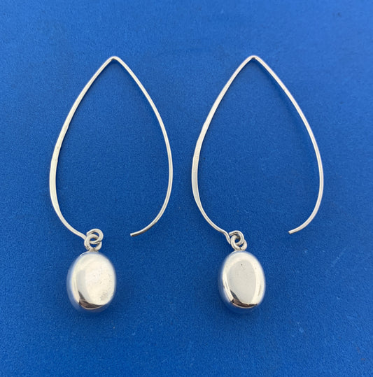 Designer Silpada Sterling Silver 925 Wire Drop Dangle Charm Hook Earrings