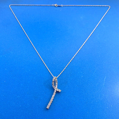 Designer 14K Yellow Gold Tanzanite Infinity Eternity Anniversary Necklace