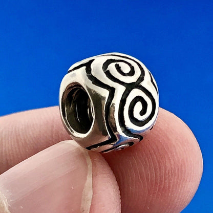 Authentic PANDORA 790228 Sterling Silver 925 Wind Scroll Retired Bead Charm
