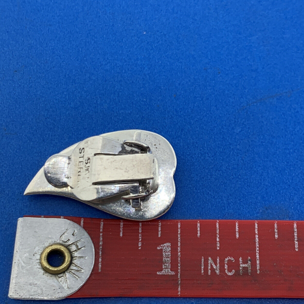 Vintage Siam Sterling Silver Nielloware Goddess Manimekhala Clip Earrings