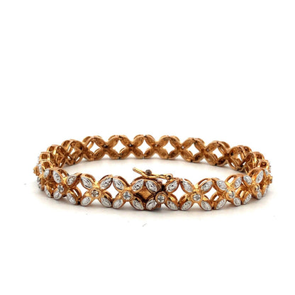 Designer 925 Sterling Silver Vermeil Gold Tone Diamond X And O Tennis Bracelet