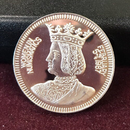 1987 Numismatic Association of Southern California Women in Numismatics .999 Rnd