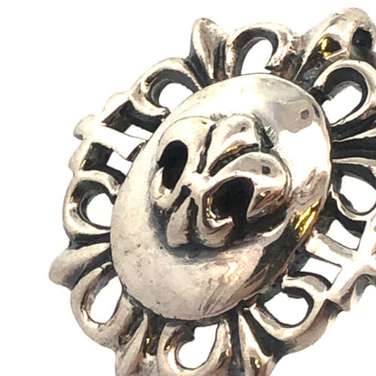 925 Sterling Silver Fleur De Lis Oval Pendant