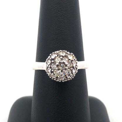 Designer Michael Anthony 925 Sterling Silver Round Cubic Zirconia Ball Dome Ring