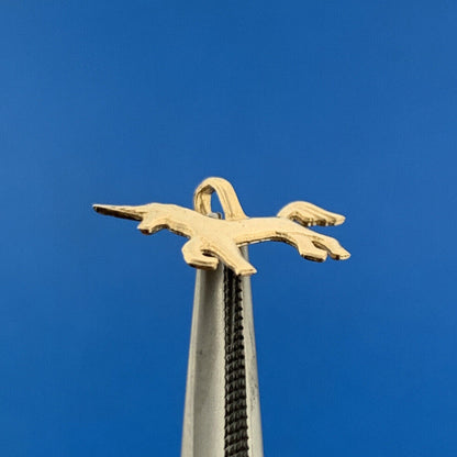 Designer 14K Yellow Gold Unicorn Carousel Horse Petite Child's Charm Pendant