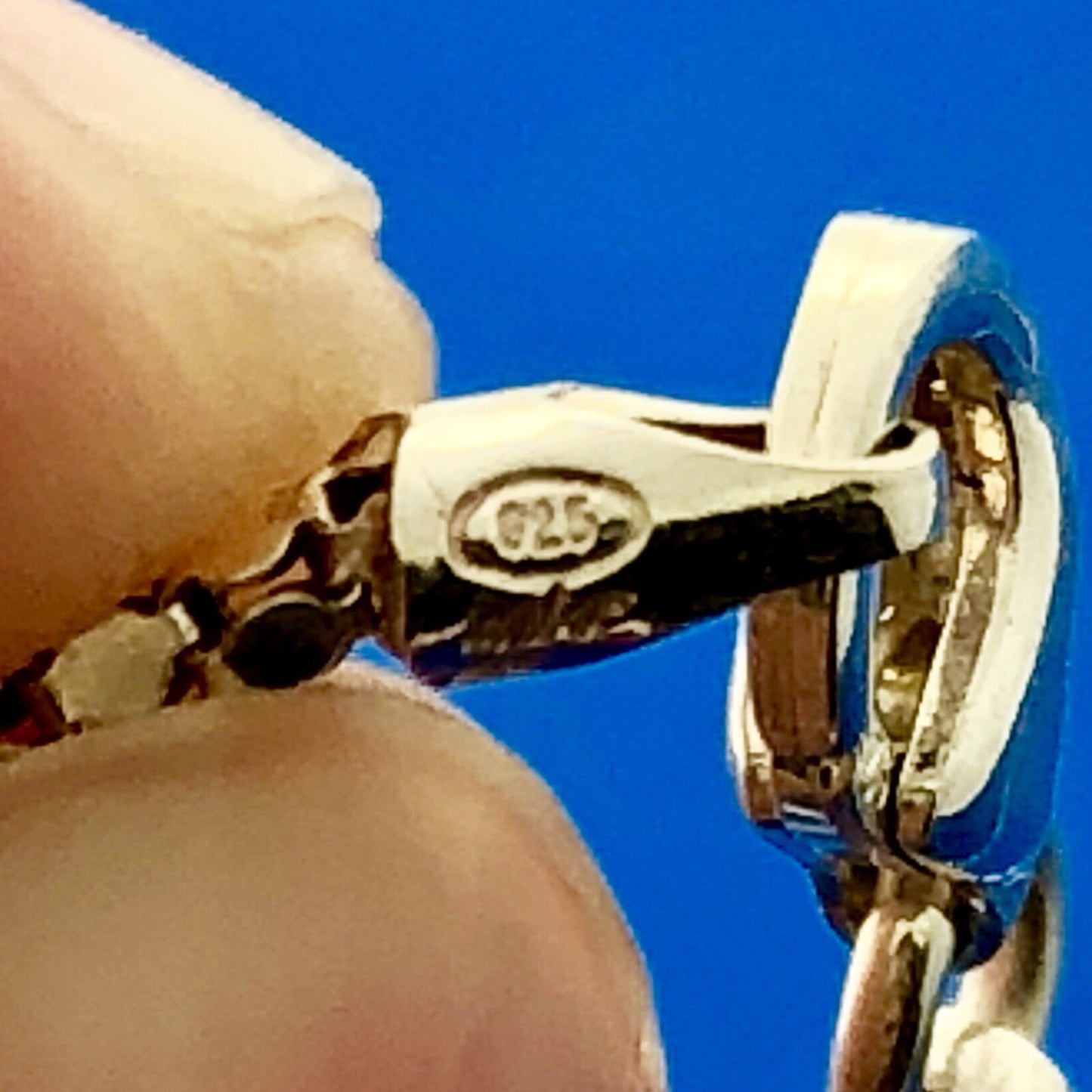 Dramatic Milor Italy Sterling Silver 925 Carved Mother Of Pearl Pendant Necklace