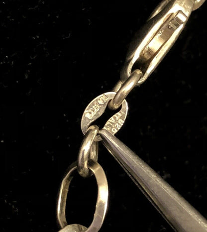 Karizia SPA KA1722 Italy Sterling Silver Round Layered Modernist Chain Necklace