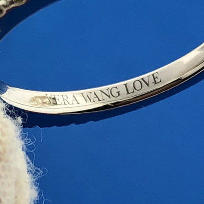 Stunning Vera Wang 14k White Gold Princess Cut Diamond Engagement Ring Size 6.25