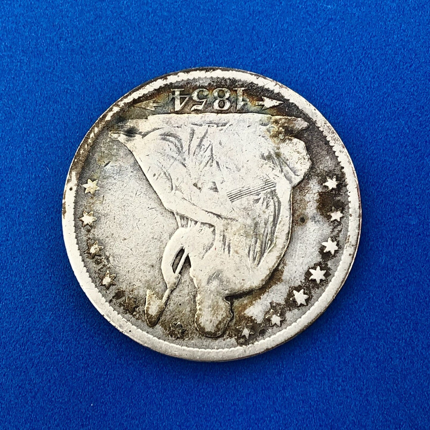 1854 P Silver Seated Liberty Half Dollar 50c Arrows Philadelphia Mint Coin