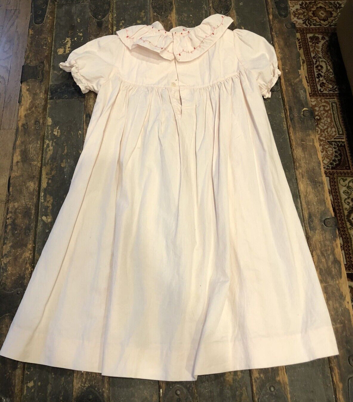 Sophie & Lucas 100% Cotton Pink Embroidered Girl's 5 Christmas Themed Dress
