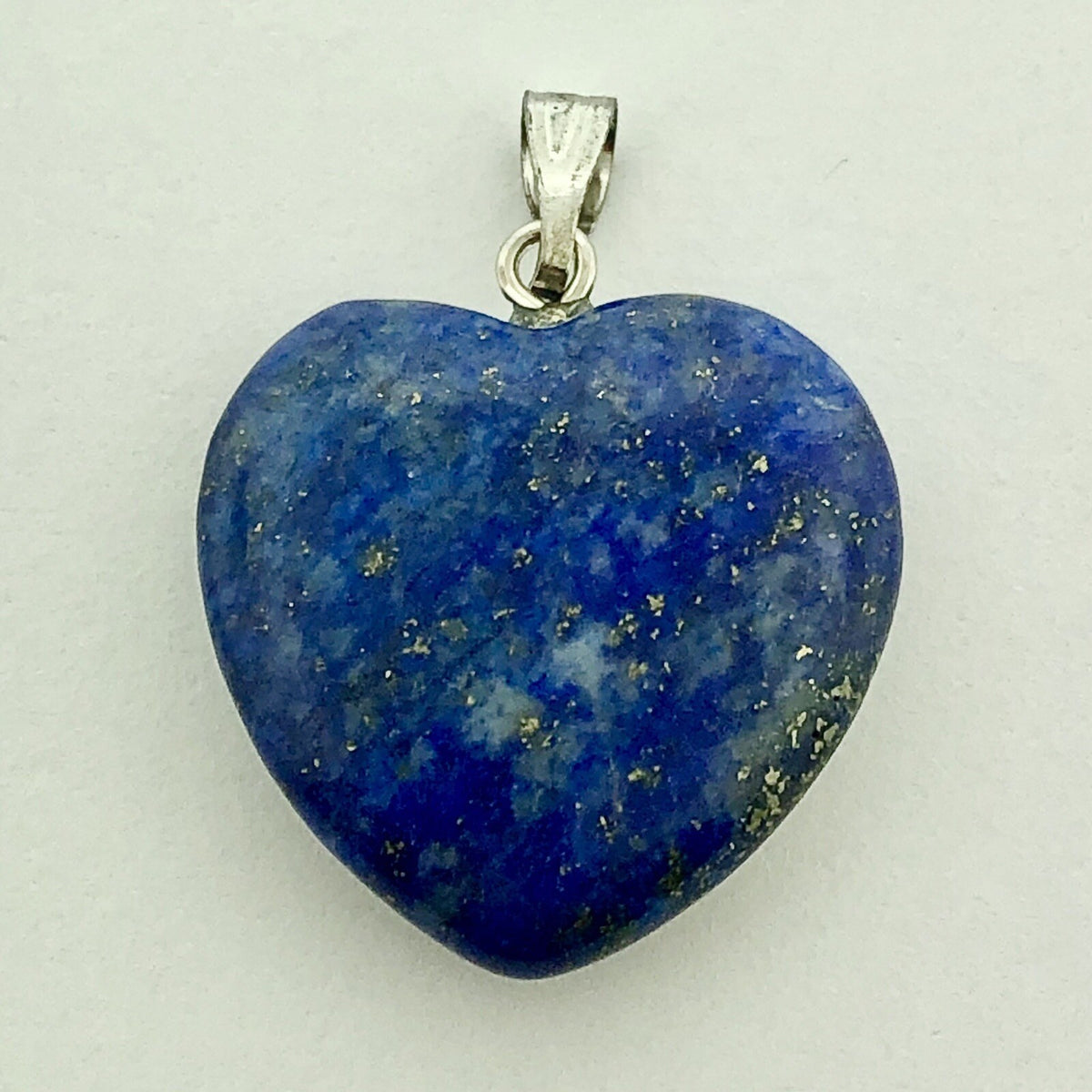 Ladies Silver Tone Lapis Lazuli Heart Power Vision Spirit Statement Pendant