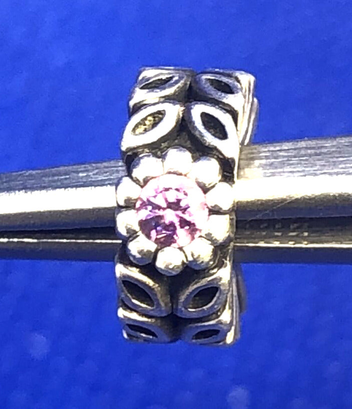 Authentic PANDORA 791224CFP Sparkling Twice As Nice Flower Bead Retired Charm